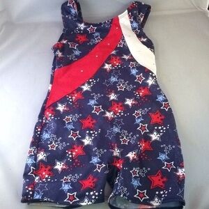 Just Imagine Leotard Medium Red /White/Blue Stars